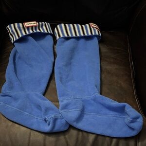 Hunter Boot Blue Striped Women's Large Insulated Socks